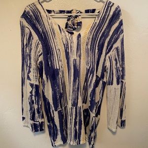 NIC+ZOE Purple, Yellow & White Tie Back Tunic